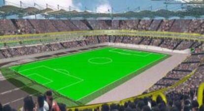 Imagen del proyecto de FCC para el estadio de Tizi Uzu.