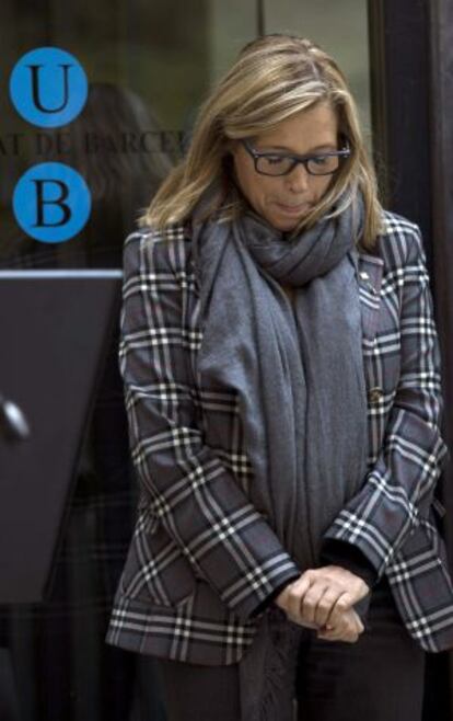 La vicepresidenta del Govern, Joana Ortega, en un acte a la UB.