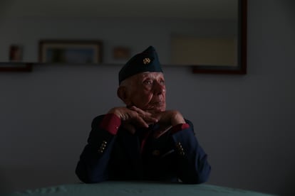 Pedro Vergara, veterano del Batallón Colombia en la Guerra de Corea, en Bogotá, el 19 de junio.