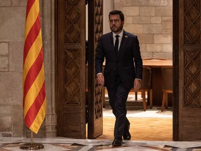 En la imagen, el presidente catalán, Pere Aragonès.