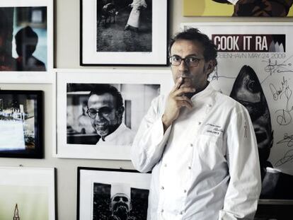 Massimo Bottura, en su restaurante La Francescana, el local del casco antiguo de Módena con el que obtuvo tres estrella Michelin.
