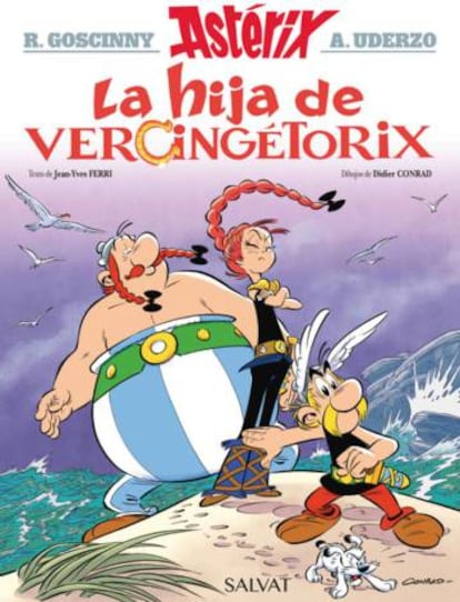 Portada de 'La hija de Vercingétorix', el nuevo álbum de la serie de Astérix.