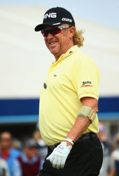 Miguel Ángel Jimenez, durante la última jornada del Open Británico