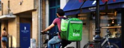 Repartidor de Uber Eats en Utrecht (Países Bajos), en agosto pasado.