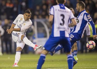 Casemiro marca el sexto gol del Real Madrid.