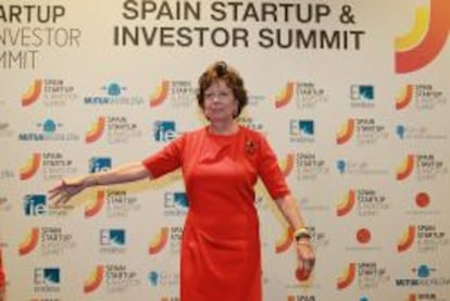 La vicepresidenta de la Comisi&oacute;n Europea, Neelie Kroes, en su visita al Spain Startup &amp; Investor Summit. 
