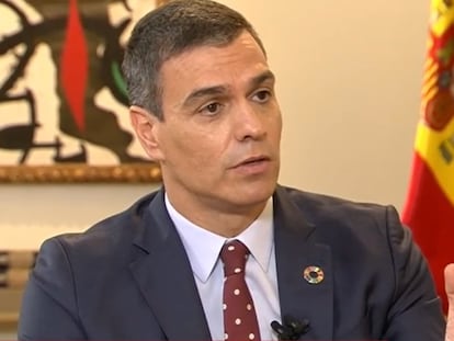 Spanish Prime Minister Pedro Sánchez during his interview on La Sexta.