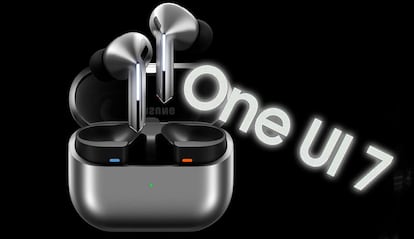 Samsung Galaxy Buds3 con logo One UI 7