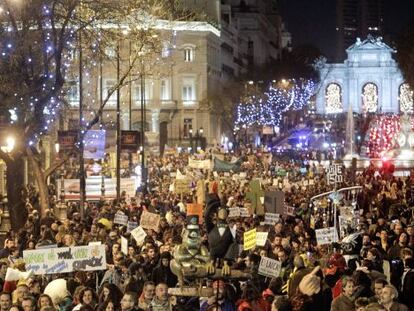 Manifestación del Movimiento 15-M en Madrid.