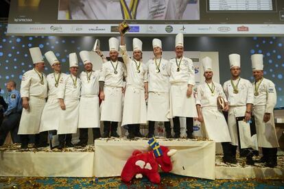 Los triunfadores de la final europea del Bocuse d'Or 2014.