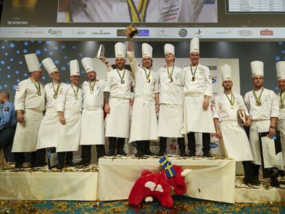 Los triunfadores de la final europea del Bocuse d&#039;Or 2014.