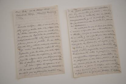 Carta que envió María de Maeztu a Ortega en 1937, desde Nueva York, en la que, entre otras cuestiones, manifiesta el dolor por la partida y por haber tenido que dejar su proyecto de la Residencia de señoritas.