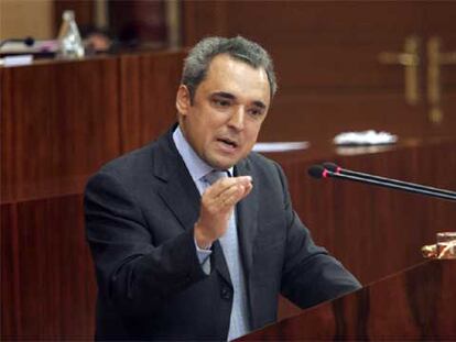 El secretario general del PSM, Rafael Simancas, en el último debate del estado de la región.