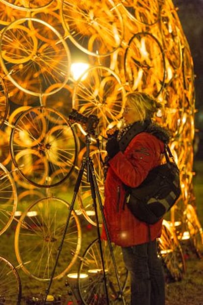 Una instalación en una edición pasada del Festival de las Luces de Ámsterdam.