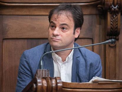 Jaume Asens, en un pleno del Ayuntamiento de Barcelona en una imagen de archivo. 