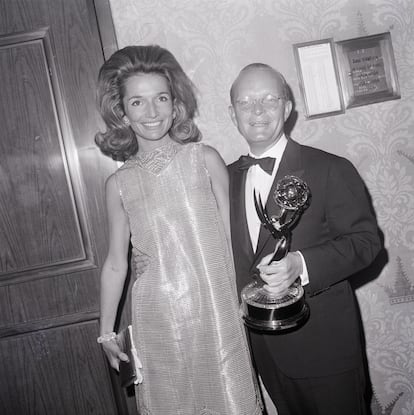 Lee Radziwill (L) and Truman Capote