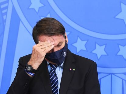 Presidente Jair Bolsonaro em cerimônia no Palácio do Planalto.