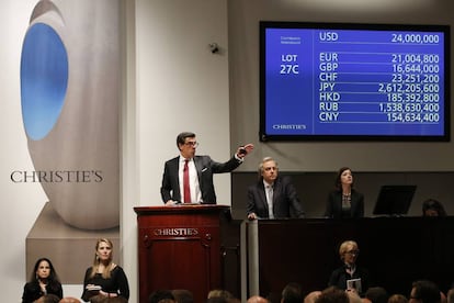 Subasta de Christie's en Nueva York, en 2016.