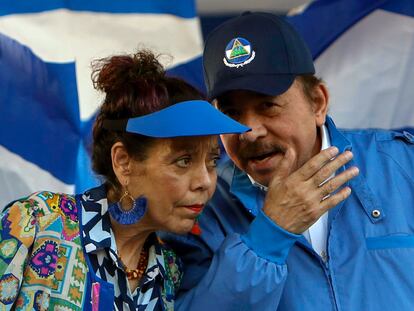 Rosario Murillo and Daniel Ortega in Managua (Nicaragua), in 2018.