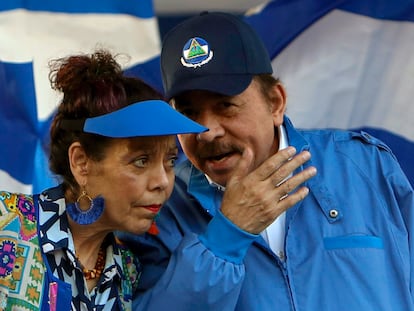 La pareja presidencial de Nicaragua, Rosario Murillo y Daniel Ortega, en una imagen de 2018.