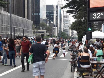 Avenida Paulista em um domingo de novembro de 2016.