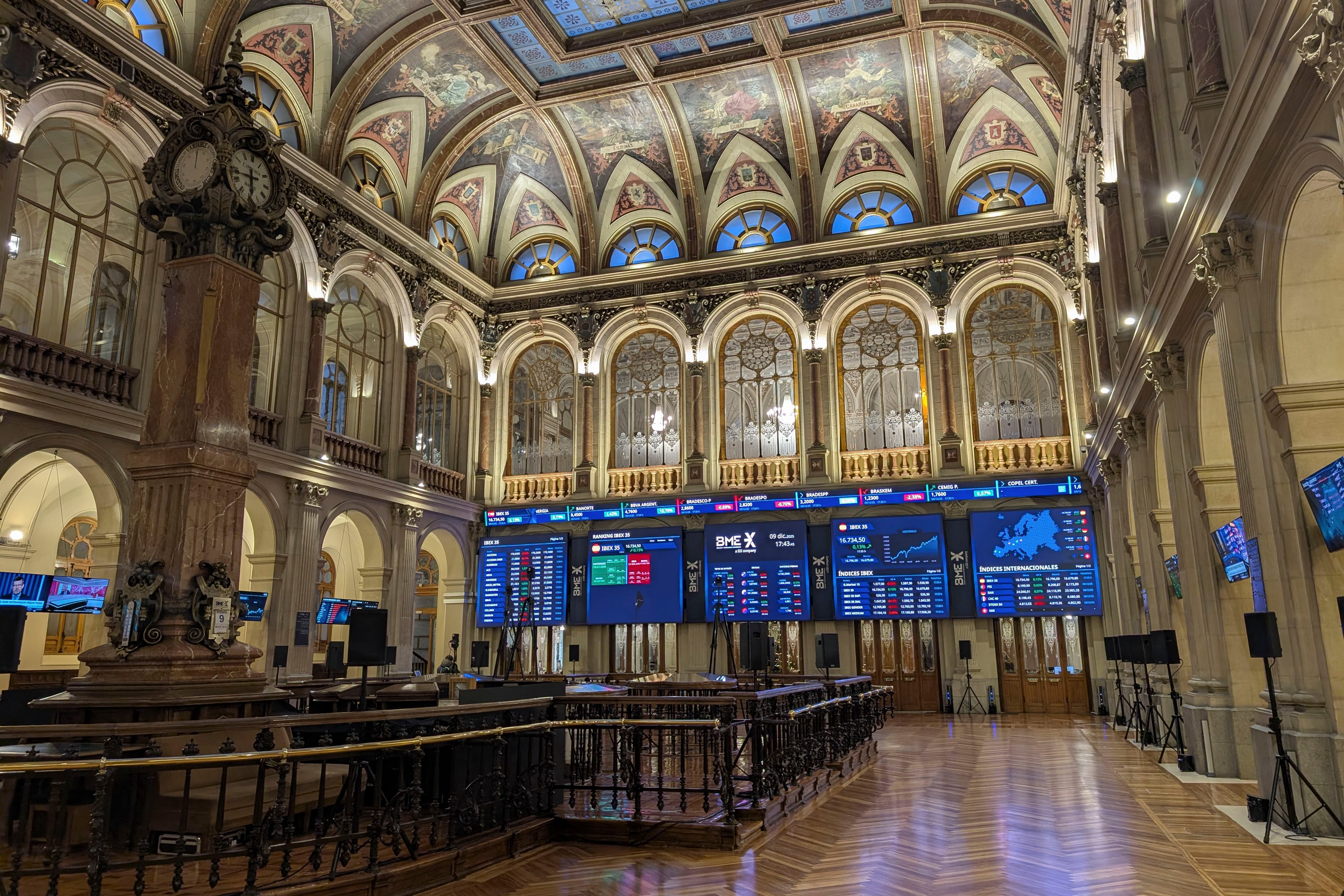 Parqué de la Bolsa de Madrid.