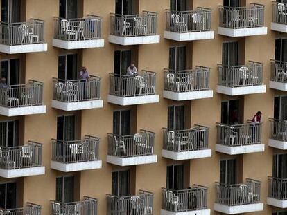 Balcones de un hotel en una imagen de archivo.