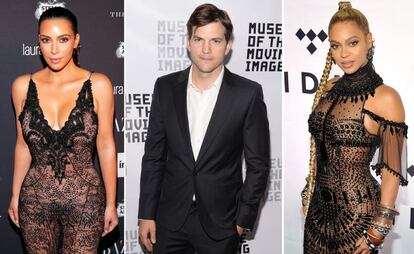 Kim Kardashian, Ashton Kutcher y Beyoncé.
