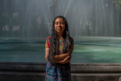 Sara Curruchich, cantante indígena guatemalteca, en Ciudad de México.