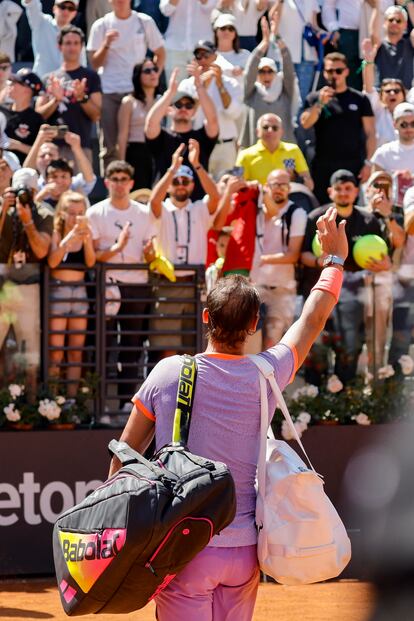 Nadal se despide de los aficionados de Roma.