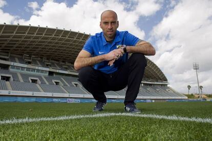 Caballero, en el campo de entrenamiento del M&aacute;laga. 