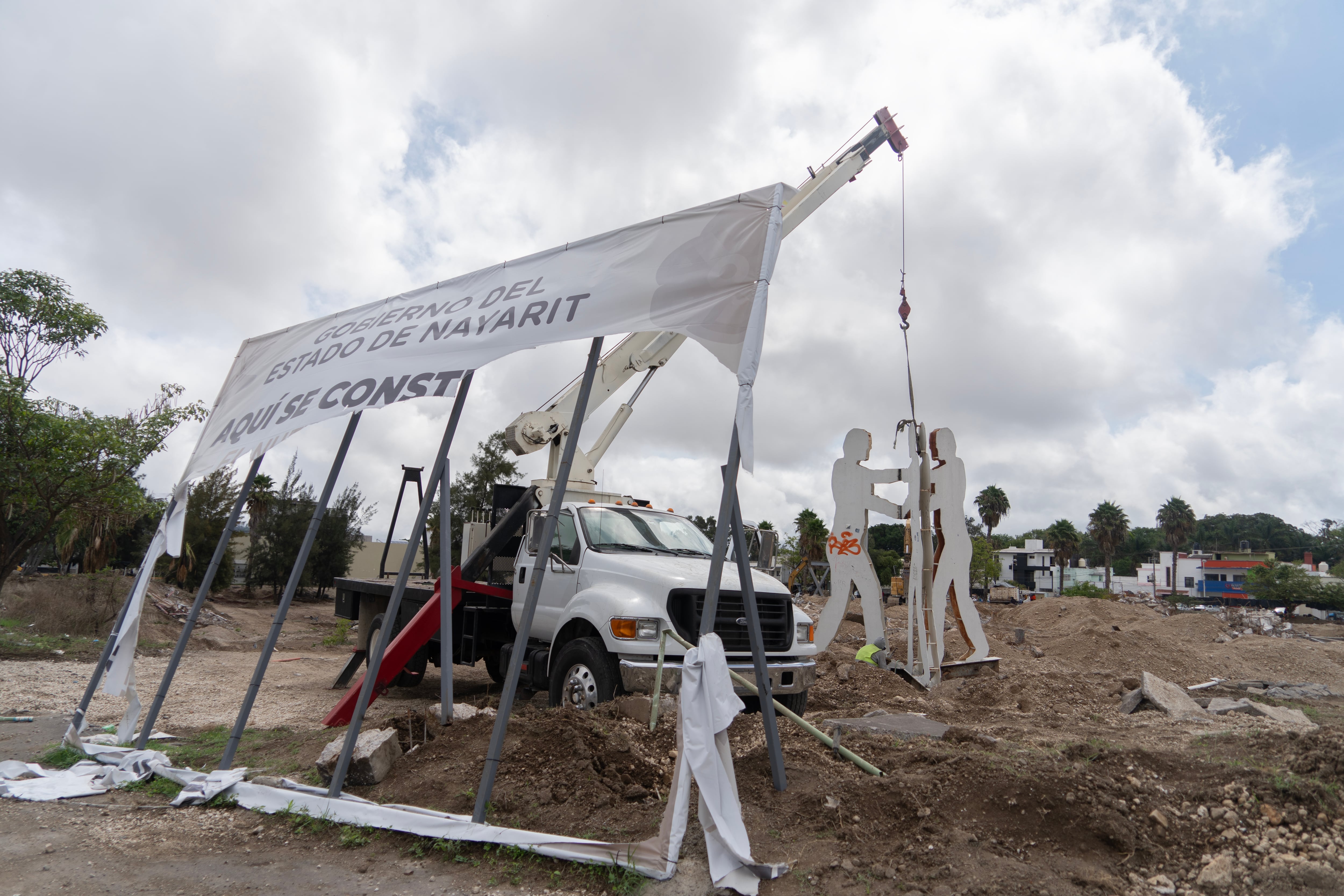 Obras de demolición de la Ciudad de las Artes en Tepic, en Nayarit, el 18 de junio 2025.