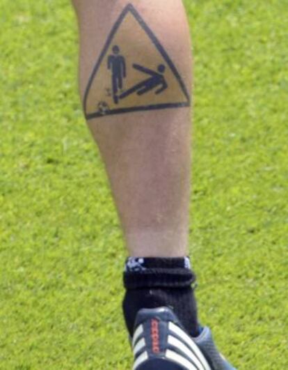 Tatuaje en el gemelo de Daniele De Rossi.