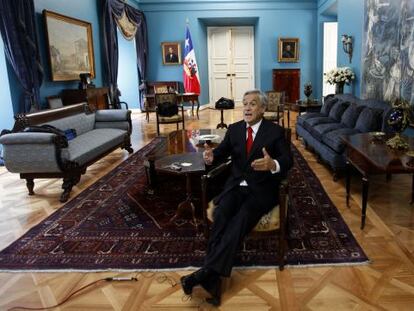 Sebasti&aacute;n Pi&ntilde;era, en el Palacio de La Moneda.