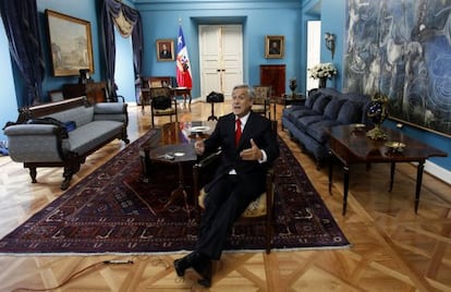 Sebasti&aacute;n Pi&ntilde;era, en el Palacio de La Moneda.