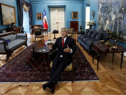 Sebasti&aacute;n Pi&ntilde;era, en el Palacio de La Moneda.