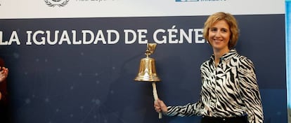 La expresidenta del ICAC y actual vicepresidenta de la CNMV, Ana María Martínez-Pina durante un acto en la Bolsa de Madrid.
