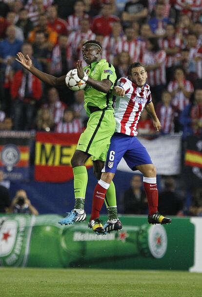 El francés Pogba alzó la liga italiana el pasado curso con su Juve, y llegó a cuartos de final en el Mundial de Brasil. En la imagen, en el partido de Champions de la segunda jornada de este año, contra el Atlético de Madrid.