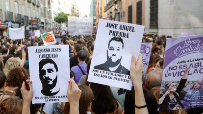 Manifestación en Madrid ante el Ministerio de Justicia. 