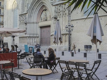 Una de les terrasses del centre de Barcelona.