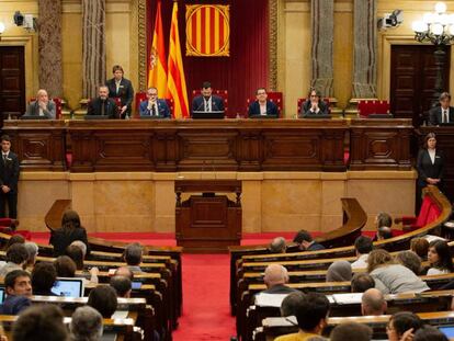Pleno del Parlament de Cataluña.
 