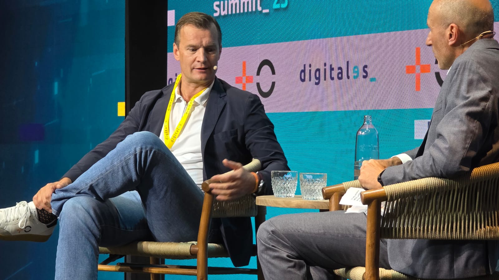 Meinrad Spenger (izquierda), durante su participación este miércoles, en la edición de 2025 del DigitalES Summit, en Madrid.