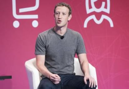 El fundador de Facebook en el Mobile World Congress de Barcelona.