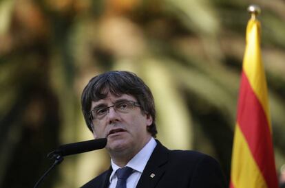 Catalan regional premier Carles Puigdemont, pictured on Sunday.