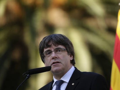 Catalan regional premier Carles Puigdemont, pictured on Sunday.