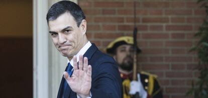 El presidente de Gobierno, Pedro Sánchez, en La Moncloa.