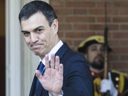 El presidente de Gobierno, Pedro Sánchez, en La Moncloa.