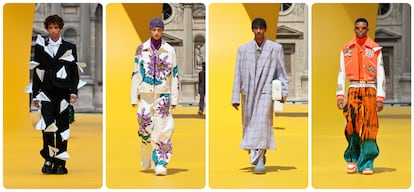 Propuestas de Louis Vuitton para su colección masculina primavera/verano 2023, presentadas en un desfile en París el jueves 23 de junio.