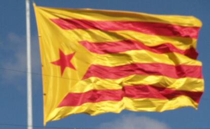 Una &#039;estelada&#039; al viento. 