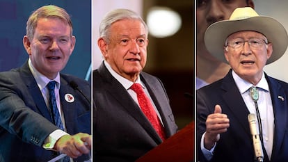 Graeme C. Clark, Andrés Manuel López Obrador amd Ken Salazar.